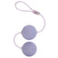 First Time® - Duo Love Balls, weighted pair of kegel balls have silky-smooth PU coating, retrieval loop. Purple