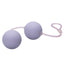 First Time® - Duo Love Balls, weighted pair of kegel balls have silky-smooth PU coating, retrieval loop. Purple 2