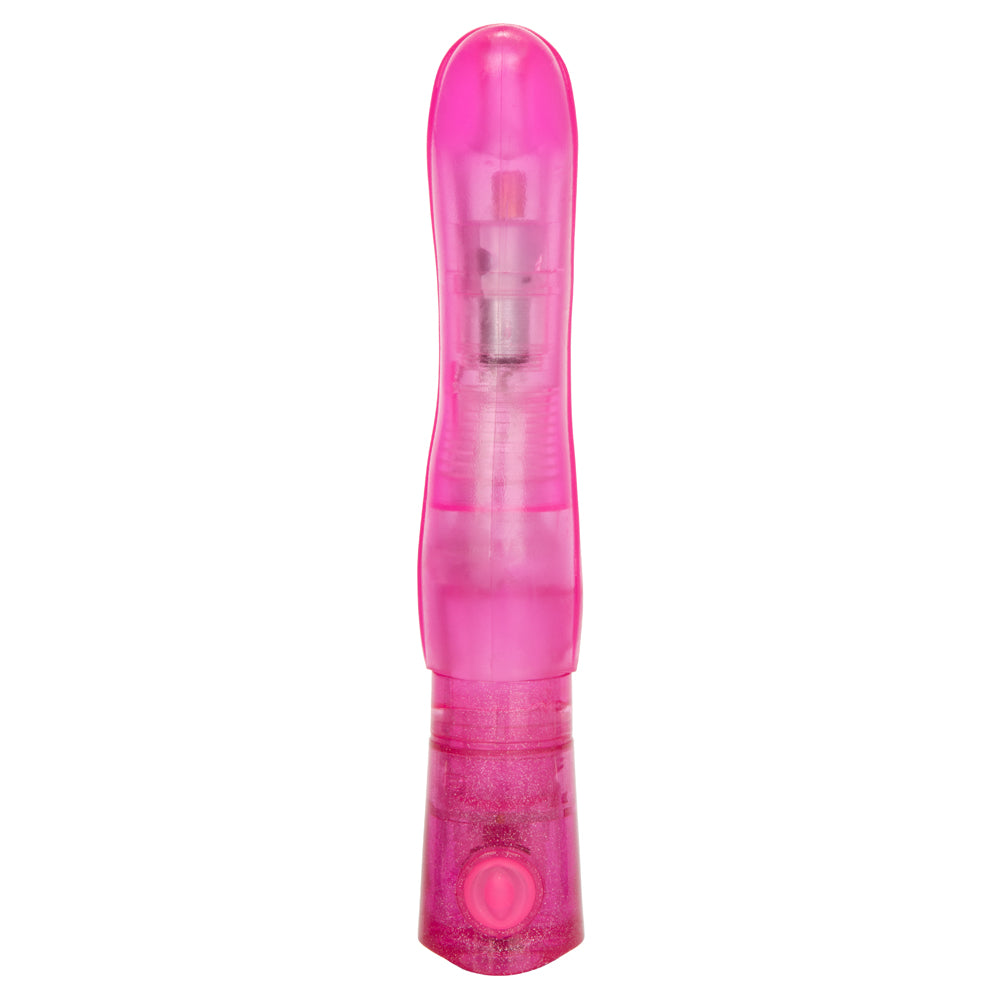 First Time - Solo Exciter - vibrator that has a sleek, curved shaft with 3 speeds. Pink 2