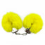Fluffy Metal Cuffs - lockable metal handcuffs come with 2 keys & a built-in quick-release for safe restraint play. Banana.