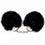 Fluffy Metal Cuffs - lockable metal handcuffs come with 2 keys & a built-in quick-release for safe restraint play. Black