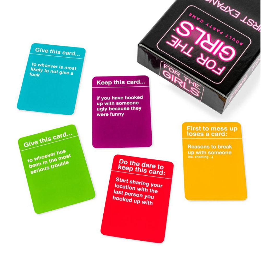 For The Girls - First Expansion - expansion pack for the For The Girls adult card game includes 180 new cards to add to the base game.