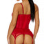 Forplay Peek Show Red Lace Teddy & Garter Belt Set has cutout lace cups to reveal the perfect amount of underboob & includes a garter belt to wear w/ thigh-high stockings. (2)