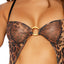 Forplay The Right Spot Leopard Print Cutout Teddy has a bold torso cutout w/ a gold O-ring for attaching BDSM accessories, attached suspenders & a high-cut leg to show off your body. (3)