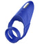 Forto F-48 Perineum Vibrating Cock Ring has a textured perineum cradle w/ 10 vibration modes to externally stimulate you while keeping you harder for longer & intensifying your orgasm. Blue.