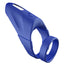 Forto F-48 Perineum Vibrating Cock Ring has a textured perineum cradle w/ 10 vibration modes to externally stimulate you while keeping you harder for longer & intensifying your orgasm. Blue. (5)