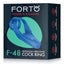 Forto F-48 Perineum Vibrating Cock Ring has a textured perineum cradle w/ 10 vibration modes to externally stimulate you while keeping you harder for longer & intensifying your orgasm. Blue. Package.