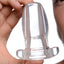 Master Series - Gape Glory Clear Hollow Anal Plug - transparent hollow butt plug leaves your lover's anus gaping & lets you see into their depths, perfect for enemas & other insertable objects. (4)