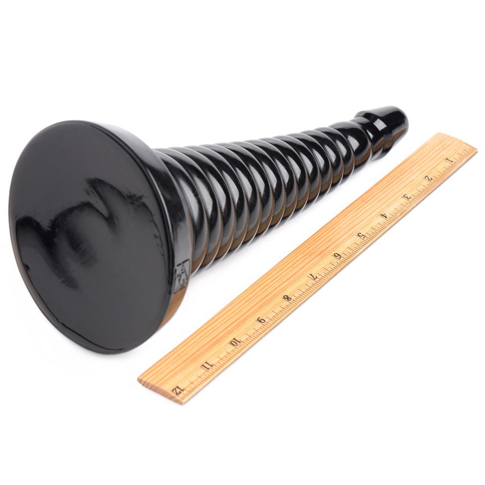 Master Series - Giant Ribbed Anal Cone -textured probe has ridges every 0.5" for a satisfying popping sensation as you slide down this graduating thick cone. (7)
