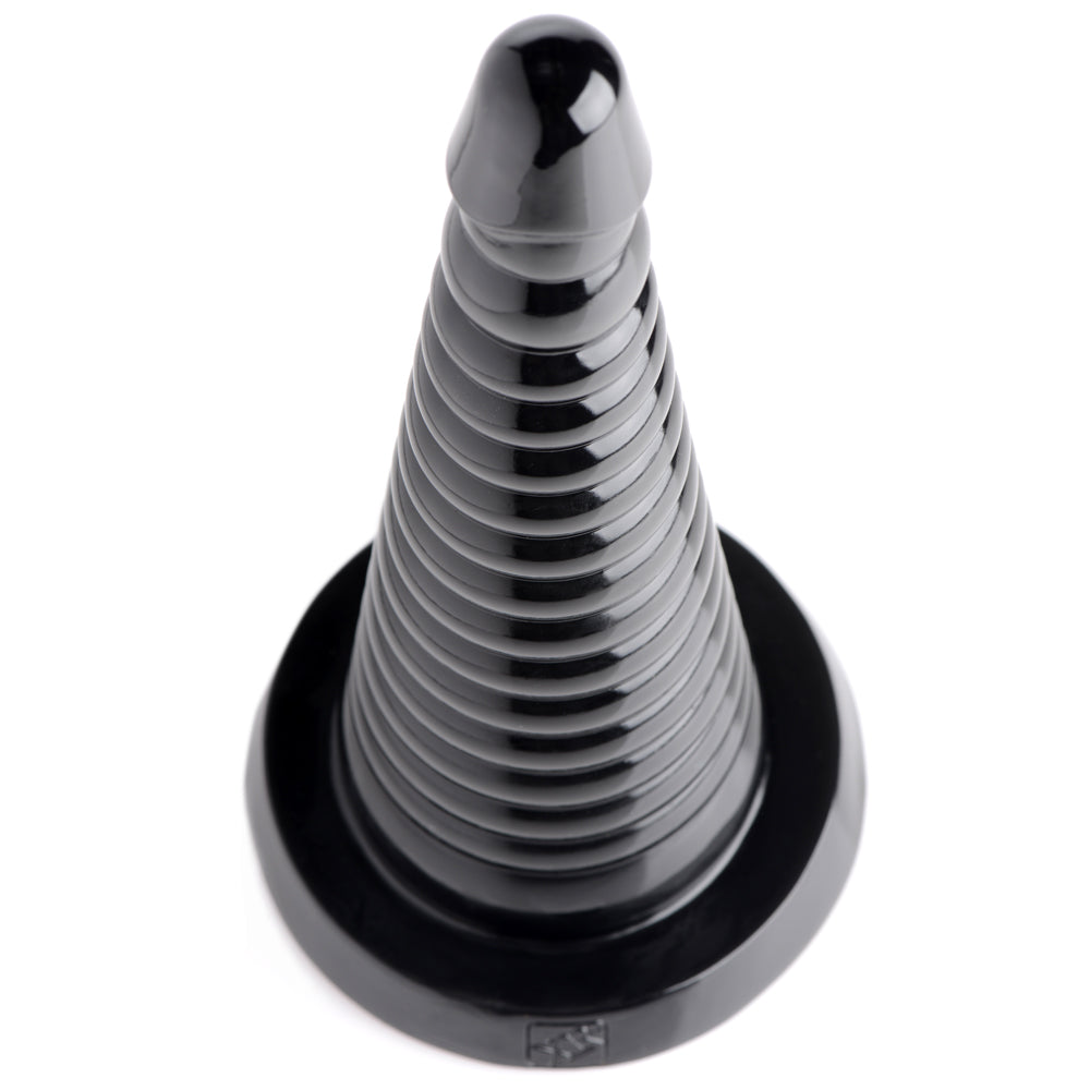 Master Series - Giant Ribbed Anal Cone -textured probe has ridges every 0.5" for a satisfying popping sensation as you slide down this graduating thick cone. (4)