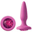 Glams Gem Butt Plug - Mini is made of silky-smooth silicone that is body-safe and a cinch to clean after your naughty fun is over. It's the perfect plug for making yourself or a partner feel that extra little bit glamorous in the bedroom or fetish event. Pink.