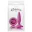 Glams Gem Butt Plug - Mini is made of silky-smooth silicone that is body-safe and a cinch to clean after your naughty fun is over. It's the perfect plug for making yourself or a partner feel that extra little bit glamorous in the bedroom or fetish event. Pink-package.