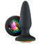 Glams Gem Butt Plug - Regular. Bedazzle your booty with the regular-sized Glams Gem Butt Plug! Features tapered tip, flared stopper base & pretty jewel detail. Black.