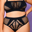 Glitter Heart of Chaos Seamless Halter Net Lingerie Set - Curvy includes a halter tube top & high-waisted panties w/ fishnet + shredded weave to show just the right amount. (2)