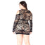 Glitter Seamless Cold Shoulder Long Sleeve Net Chemise - Curvy exposes skin from behind the web-like weave & exposed cutout shoulders & is perfect on its own or layered. (3)