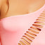  Glitter Seamless One-Shoulder Cutout Teddy - Curvy. This tight pink curvy teddy by Glitter features shredded ladder cutouts across the breasts, hip & back. (3)