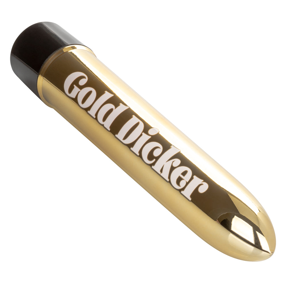 Naughty Bits - Gold Dicker - powerful personal vibrator has a straight shaft that delivers 10 awesome vibration patterns anywhere you want them. Gold 4