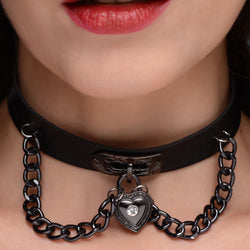 Skeleton Skull Gothic BDSM Daddys Girl Choker Necklace