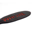 Grain Leather Whore Cutout Paddle has the word WHORE hand-cut into the grain leather face in bold contrast red. (2)