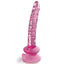 Icicles No. 86 Realistic Glass Dildo With Suction Cup is safe for vaginal or anal play & has a ridged phallic head, veiny shaft + removable suction cup for internal stimulation at any angle.