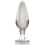  Icicles No. 26 Slim Glass Anal Plug has a tapered tip + a slim body for easy entry & is suitable for temperature play.