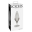  Icicles No. 26 Slim Glass Anal Plug has a tapered tip + a slim body for easy entry & is suitable for temperature play. Package. (2)