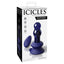 Icicles No. 83 Vibrating Beaded Glass Plug With Remote & Suction Cup has a bulbous beaded design for satisfying fullness & vibrates in 10 modes. Package.
