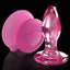 Icicles No. 90 Mini Glass Anal Plug With Suction Cup is made from seamlessly smooth glass & has a tapered tip for easy entry + an optional flexible silicone suction cup base. Suction-cup.