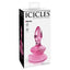Icicles No. 90 Mini Glass Anal Plug With Suction Cup is made from seamlessly smooth glass & has a tapered tip for easy entry + an optional flexible silicone suction cup base. Package.