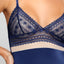 iCollection - Clover Teddy - 85026 - bodysuit has geometric lace details, a triangle-cut top & cheeky rear, all in a silky-smooth finish you won't be able to resist running your hands over. Navy. (3)