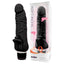 Silicone Classic Thick Vibrator has 7 heavenly vibration modes packed into a realistic ridged head & veiny shaft with an ergonomic ridge for better grip! Black.