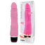 Silicone Classic Curved Vibrator has 7 heavenly vibration modes packed into a realistic ridged head & curved veiny shaft for G-spot stimulation! Pink.