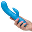 Insatiable G - Inflatable G-Bunny - inflatable rabbit vibrator has a curved shaft with 4 modes of inflation in the G-spot head & a 7-mode triple-pronged clitoral bunny. Blue 7