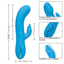 Insatiable G - Inflatable G-Bunny - inflatable rabbit vibrator has a curved shaft with 4 modes of inflation in the G-spot head & a 7-mode triple-pronged clitoral bunny. Blue 11