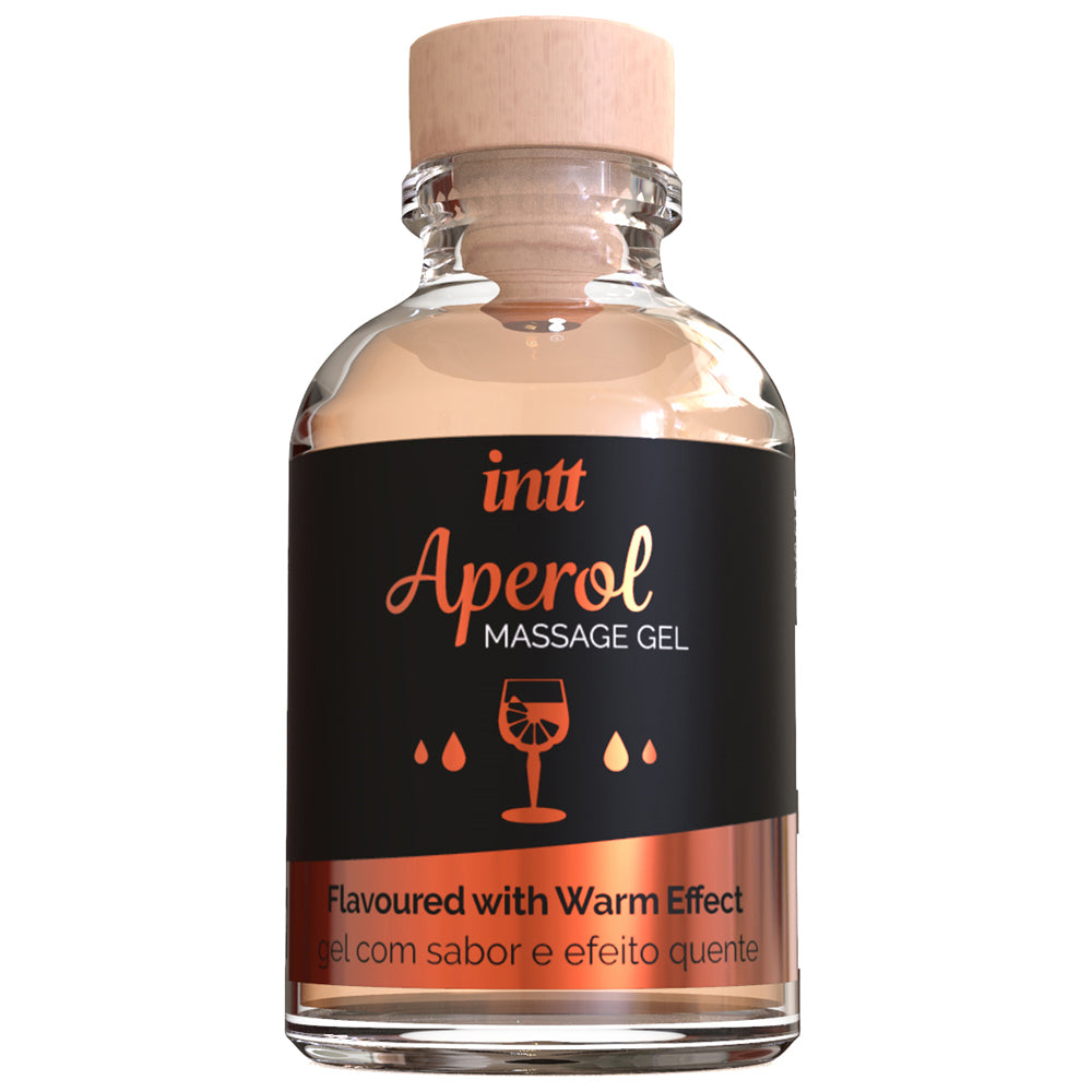 This Intt Flavoured Warming Massage Gel - Aperol comes in the refreshing taste of an Aperol Spritz cocktail & warms up to enhance massages, oral sex & kissing.