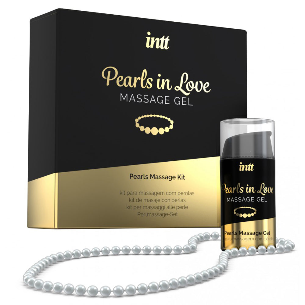 This Intt Pearls In Love Massage Kit includes a pearl necklace & silicone-based massage gel that combine to provide an innovative massage experience to his penis or her clitoris. Silicone-based massage gel & a pearl necklace.