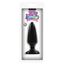 Jelly Rancher Pleasure Anal Plug - Medium is made of flexible TPE & has a tapered tip for comfortable insertion + a suction cup base for hands-free fun. Black-package.