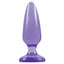 Jelly Rancher Pleasure Anal Plug - Medium is made of flexible TPE & has a tapered tip for comfortable insertion + a suction cup base for hands-free fun. Purple.