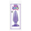Jelly Rancher Pleasure Anal Plug - Medium is made of flexible TPE & has a tapered tip for comfortable insertion + a suction cup base for hands-free fun. Purple-package.