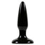 Jelly Rancher Pleasure Anal Plug - Mini is made of flexible TPE & has a tapered tip for comfortable insertion + suction cup base for hands-free fun. Black.
