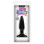 Jelly Rancher Pleasure Anal Plug - Mini is made of flexible TPE & has a tapered tip for comfortable insertion + suction cup base for hands-free fun. Black-package.