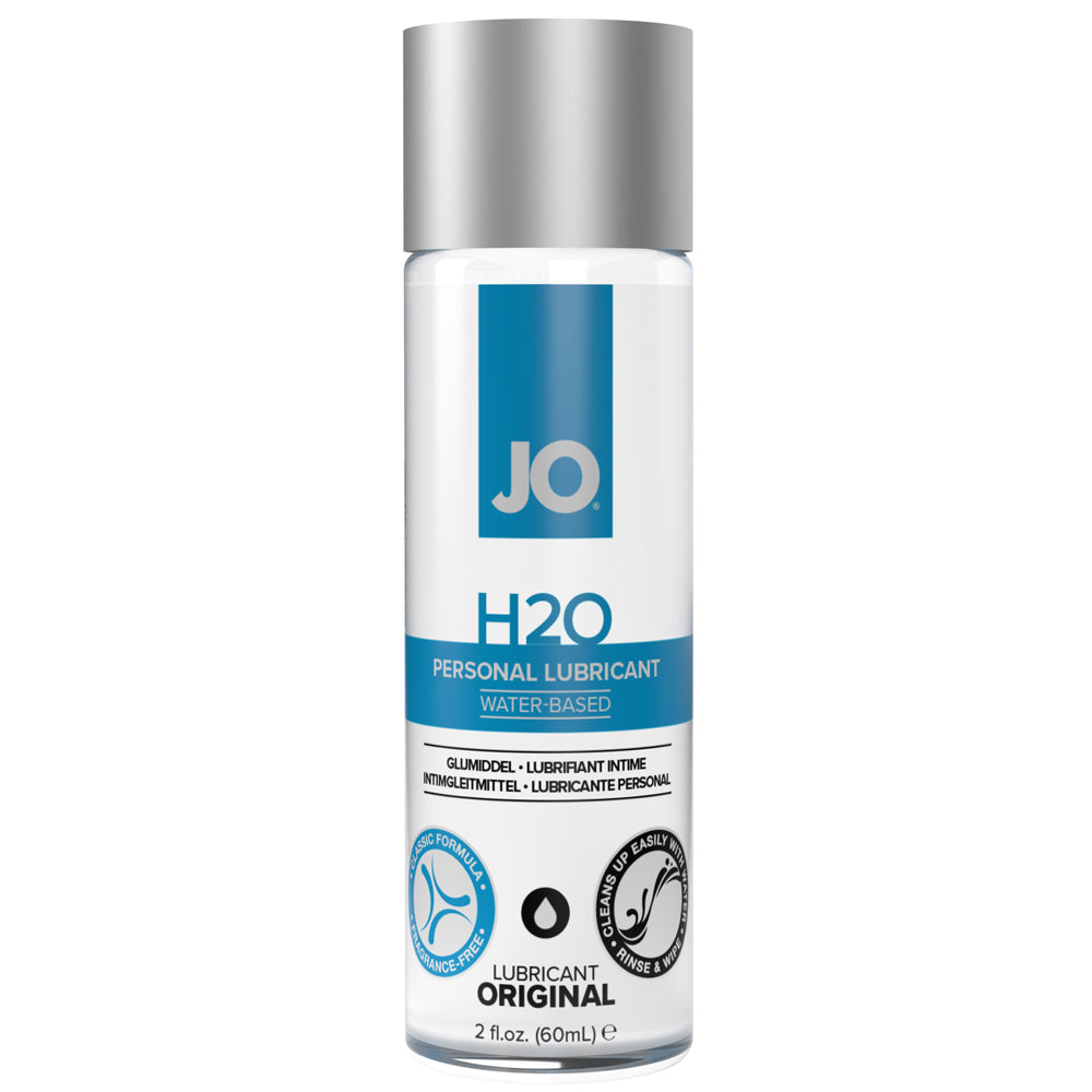 JO H2O Original Water-Based Personal Lubricant 60ml Bottle Tube for Intimacy, Sex Toys & Latex Condoms