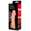 Kokos 6.5" Realistic Textured Cock Extension Sleeve With Firm Core increases girth by 1.5cm & sets your length at 6.5" w/ a trimmable firm core to complement your natural erect or flaccid size.  Package.