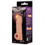 Kokos Nubby Textured Open-Head Penis Sleeve increases girth by 1.7cm w/ thick walls & raised nodes for your partner to enjoy. Package.