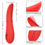 California Dreaming - Laguna Beach Lover - flexible vibrator features a textured tongue-like tip that flickers over your body with 3 licking speeds & 10 vibration functions. Orange 8