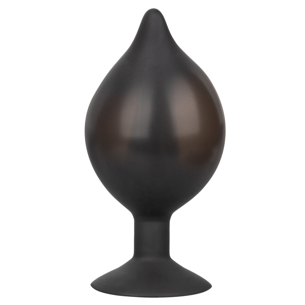 Large Silicone Inflatable Plug. This anal plug has a suction cup & an easy-squeeze hand bulb to inflate the plug. Black 6