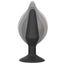 Large Silicone Inflatable Plug. This anal plug has a suction cup & an easy-squeeze hand bulb to inflate the plug. Black 7