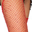 Leg Avenue Brielle Rhinestone Fishnet Thigh-High Stockings have dozens of hand-laid sparkling rhinestones against classic fishnet & unfinished tops to suit any garter belt. Red-details.