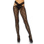 Leg Avenue Daisy Chain Floral Lace Crotchless Wraparound Pantyhose Stockings have a unique waistband that comfortably crosses over the waist, exposing your hips, crotch & rear.