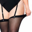 These thigh-highs for curvy figures are soft + breathable w/ solid thigh bands for a simple, sexy look. Black (2)
